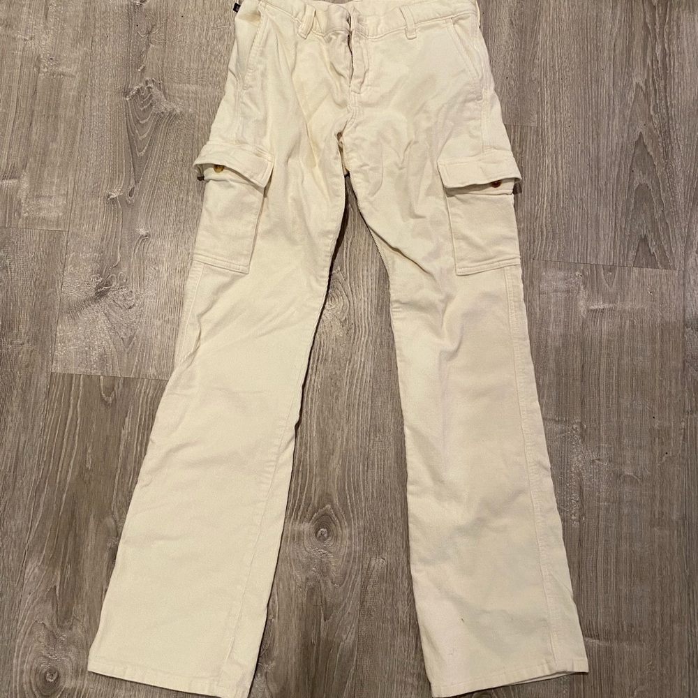 Ralph Lauren cream corduroy cargo pants